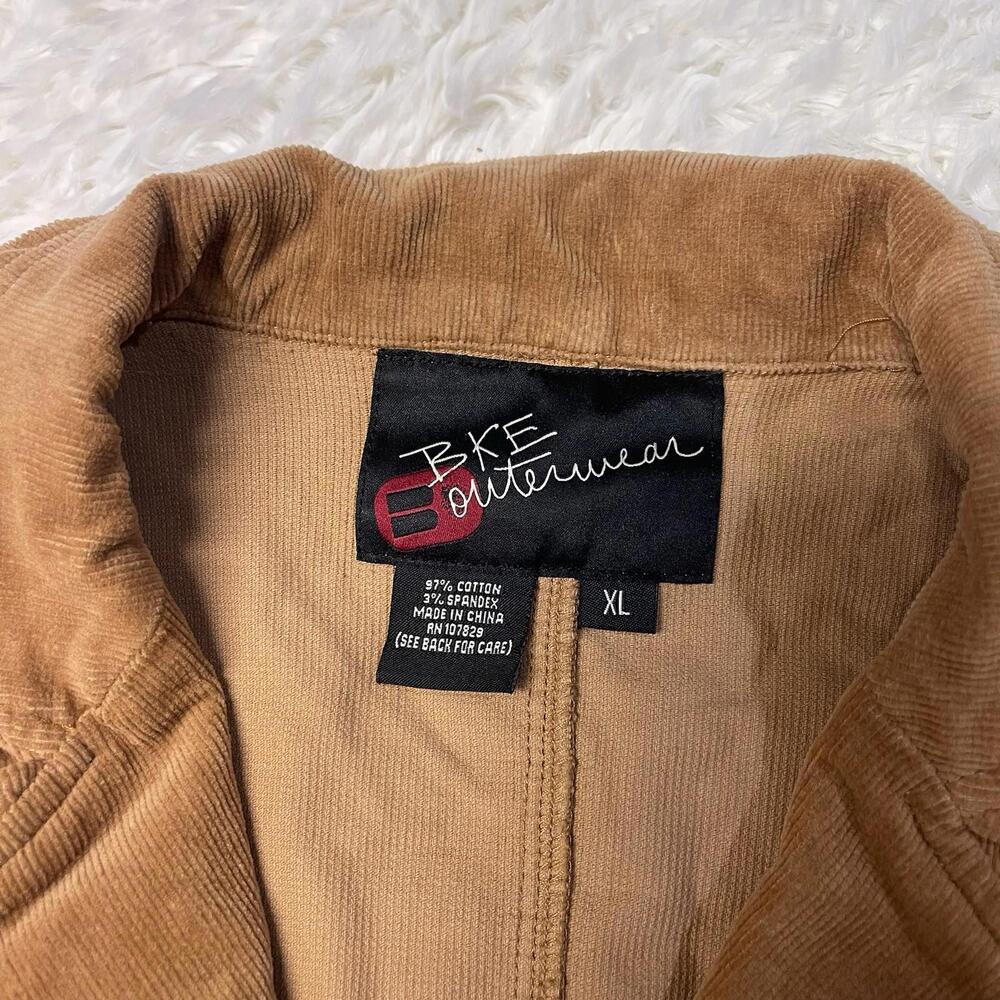 BKE Outerwear Blazer XL Corduroy Tan Y2K - Picture 4 of 5